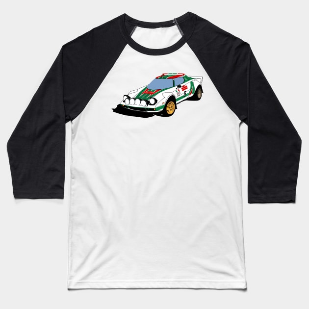 Lancia Stratos Baseball T-Shirt by Maxyenko